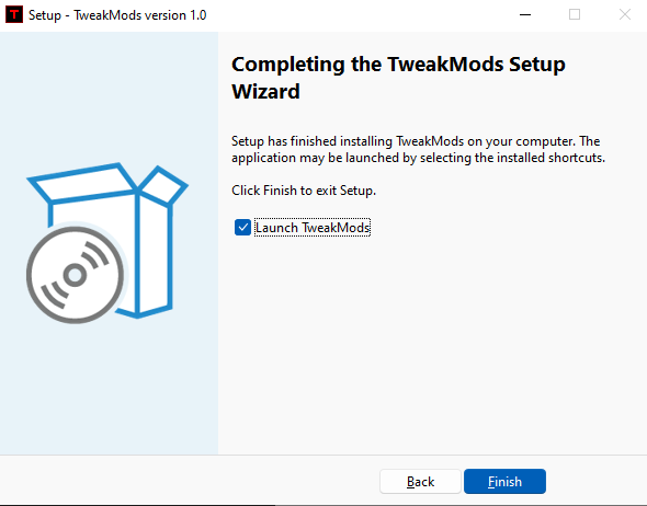 TezzusTweaks Setup Complete screen